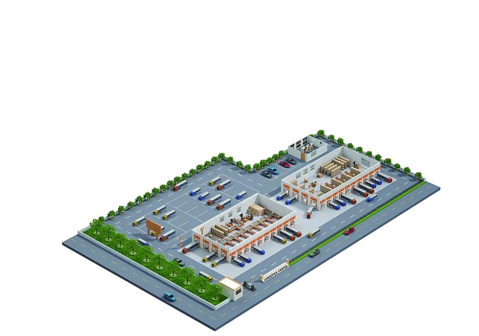 园区仓储场景模型